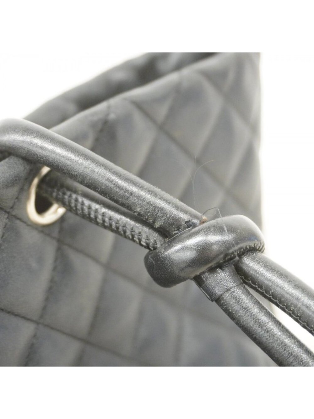 Chanel Tote Cambon Lambskin Black White Silver - Picture 9 of 10